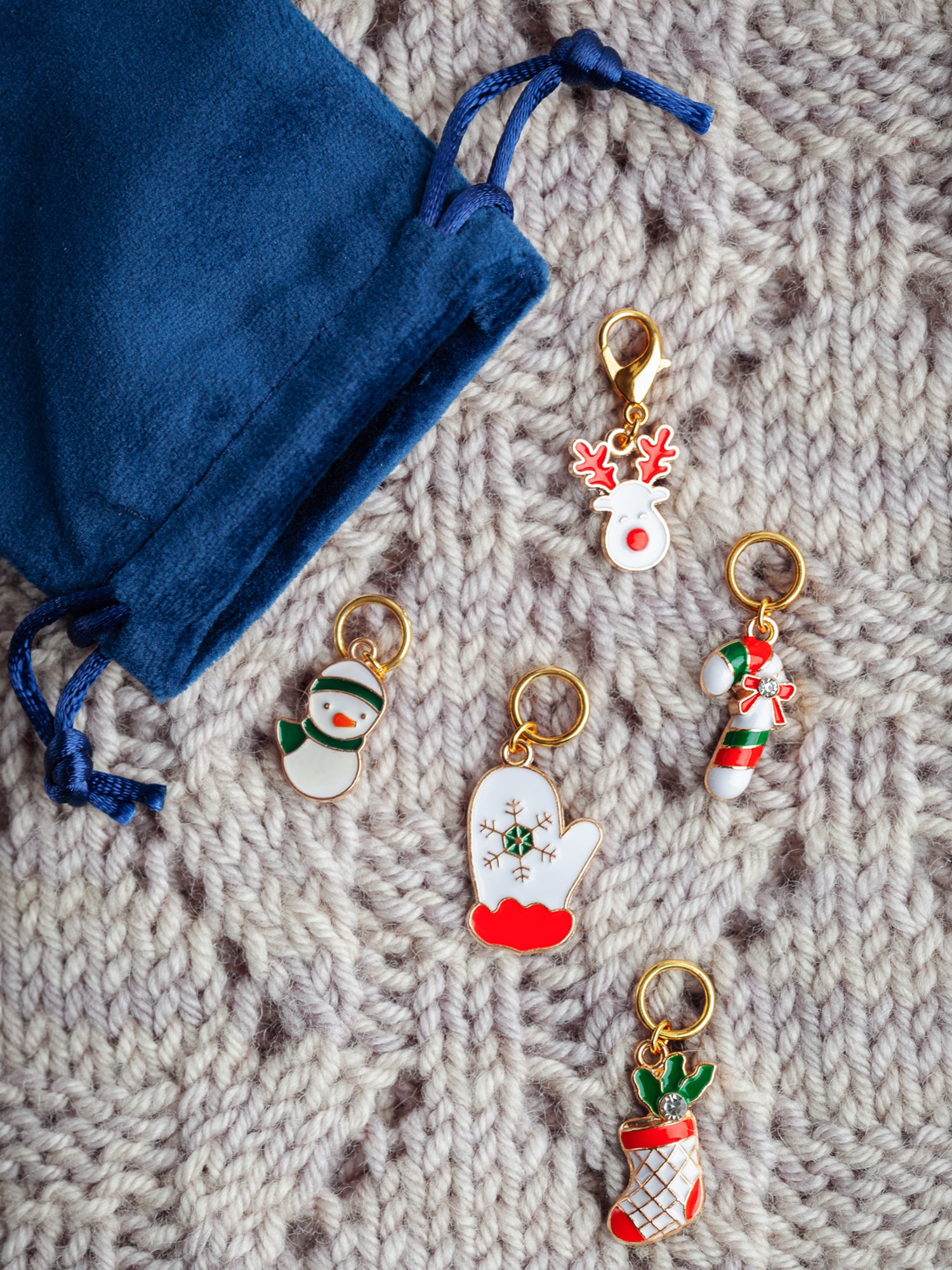 Holiday Stitch Marker Set of Five