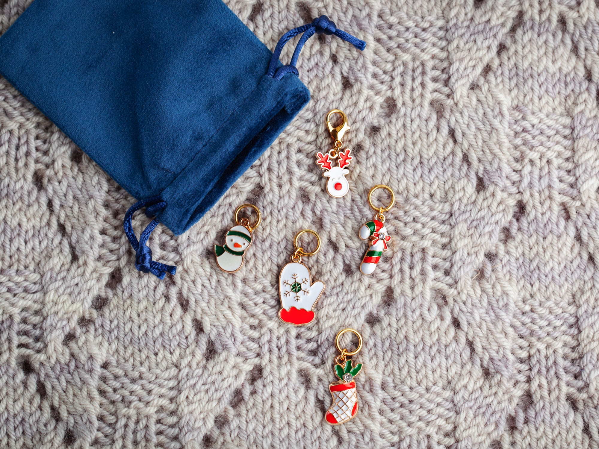 Holiday Stitch Marker Set of Five