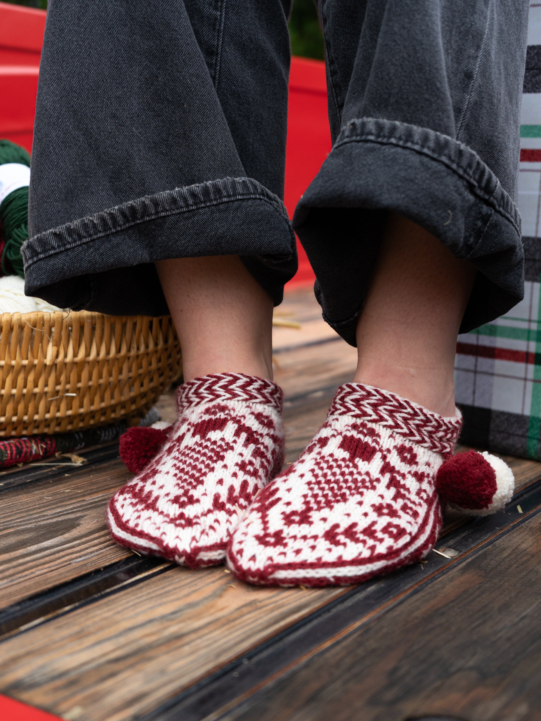 Glad Tidings Slippers by Caitlin Shepherd