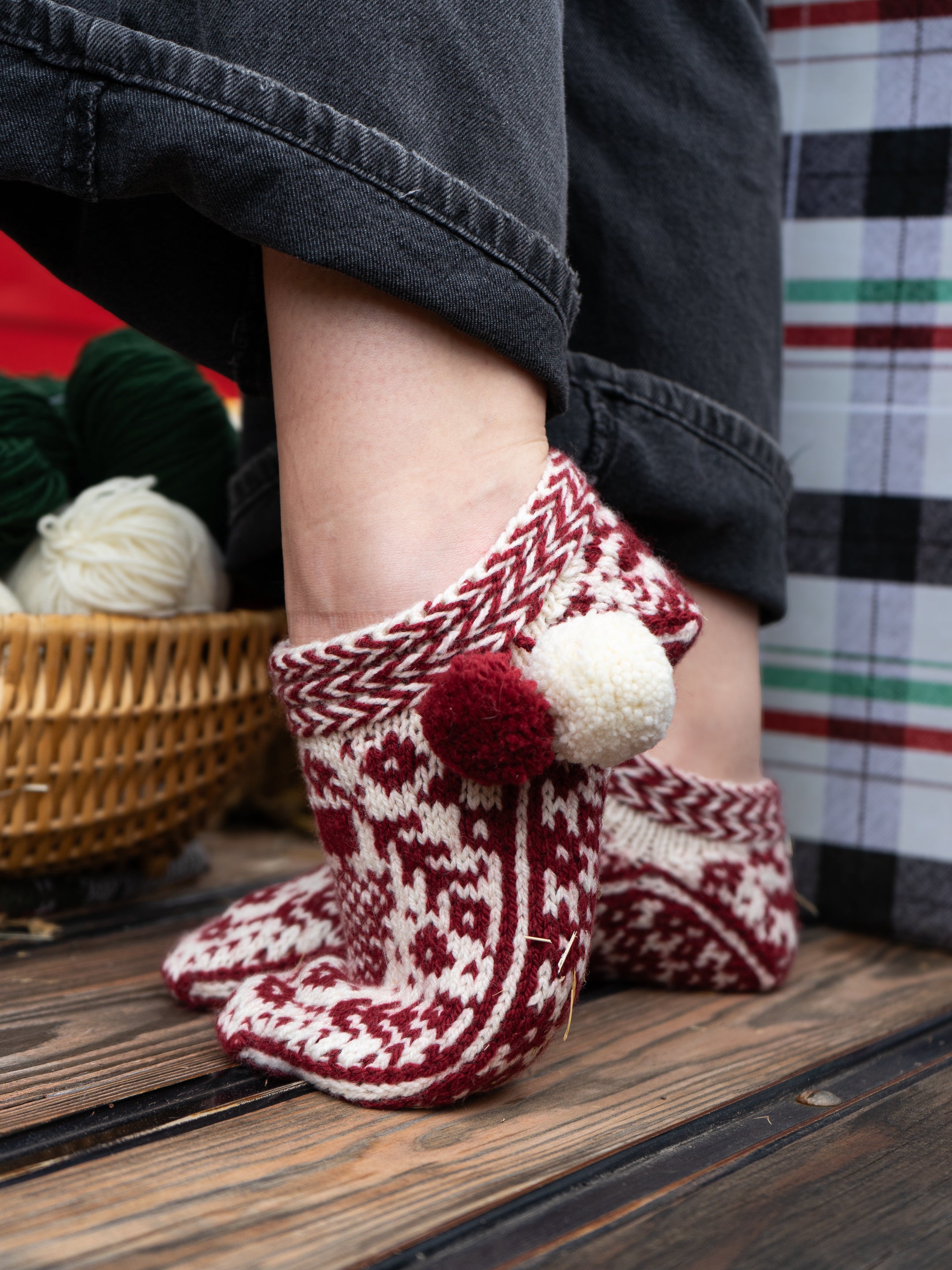 Glad Tidings Slippers by Caitlin Shepherd