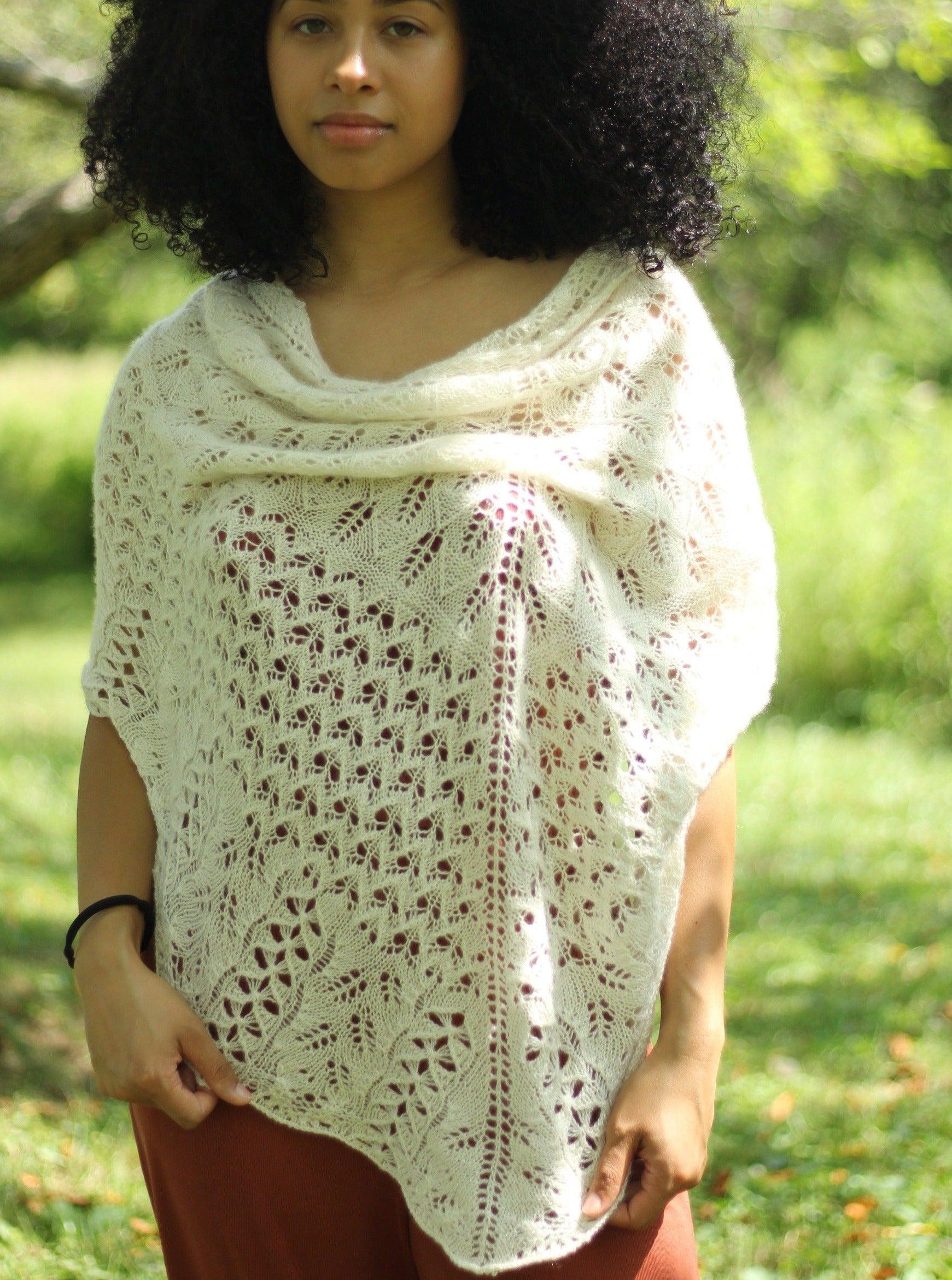 Bee Fields Triangle Shawl