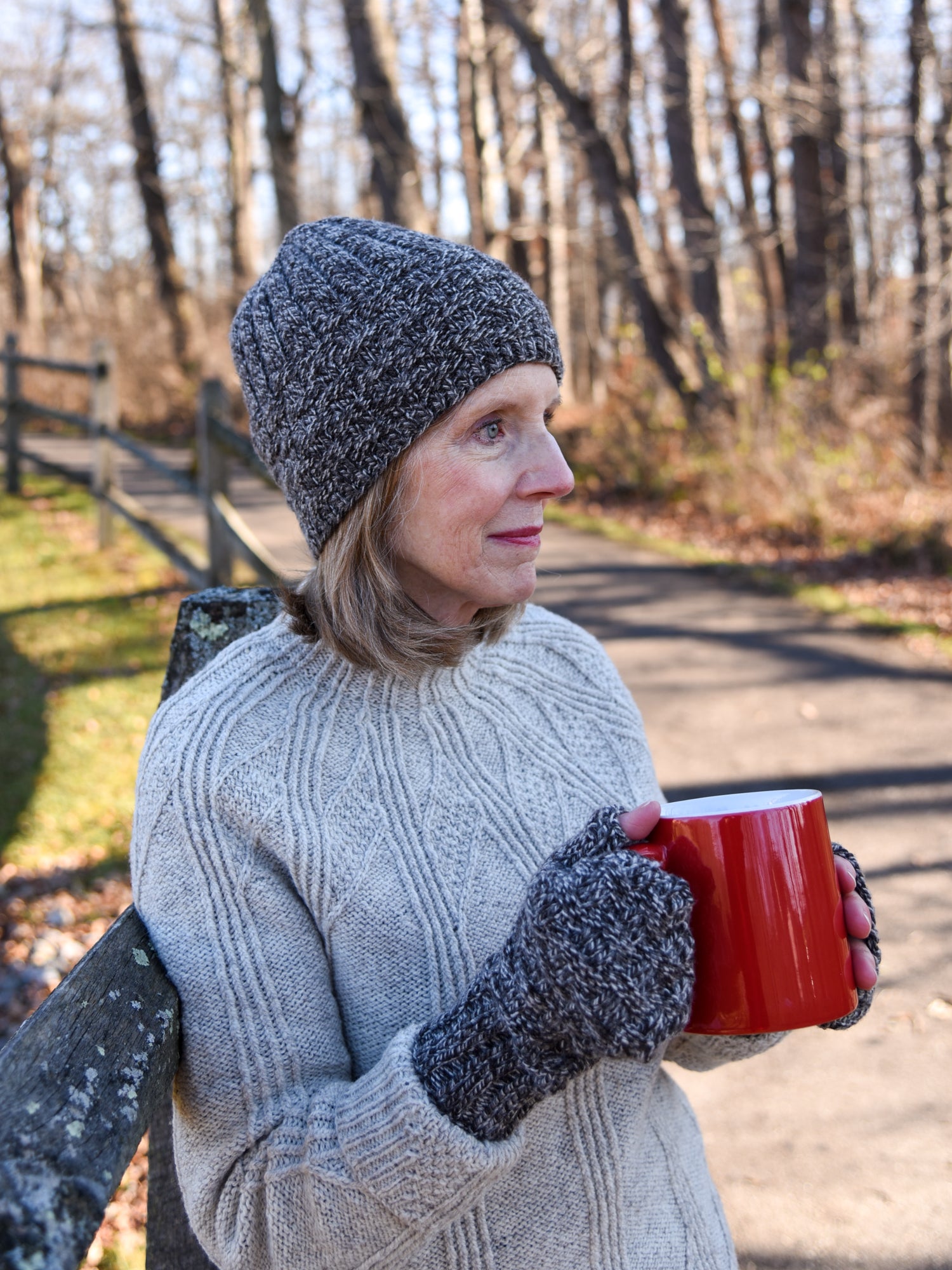 Creel Cap, Cowl, and Mitts