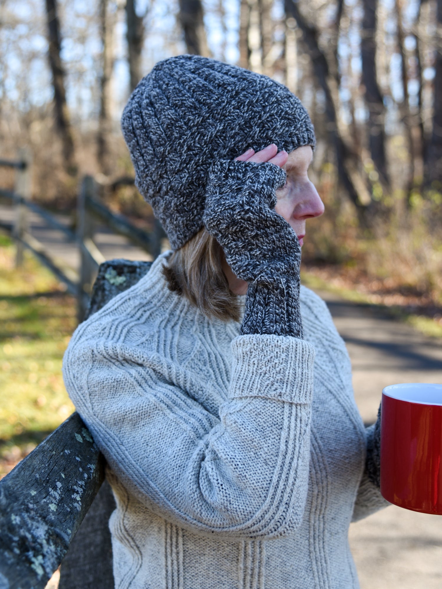 Creel Cap, Cowl, and Mitts