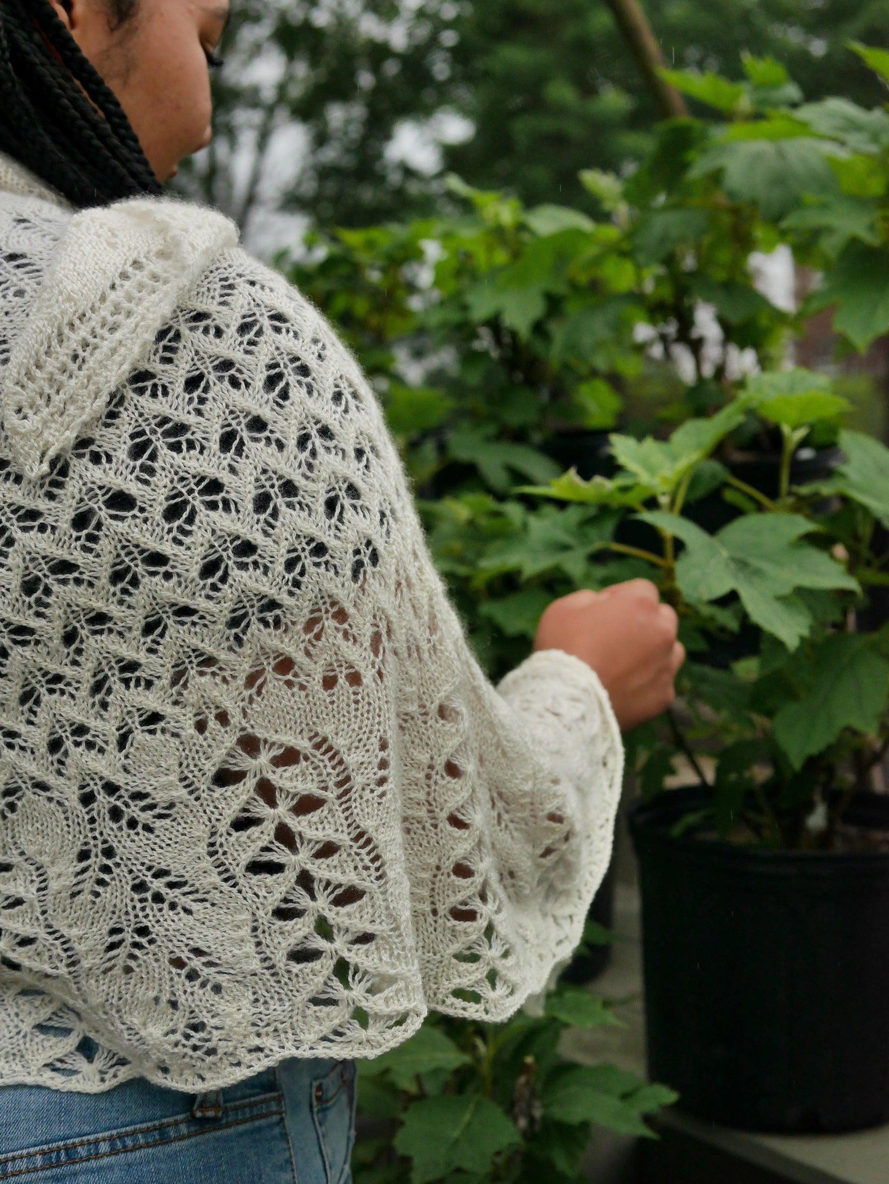 Bee Fields Triangle Shawl