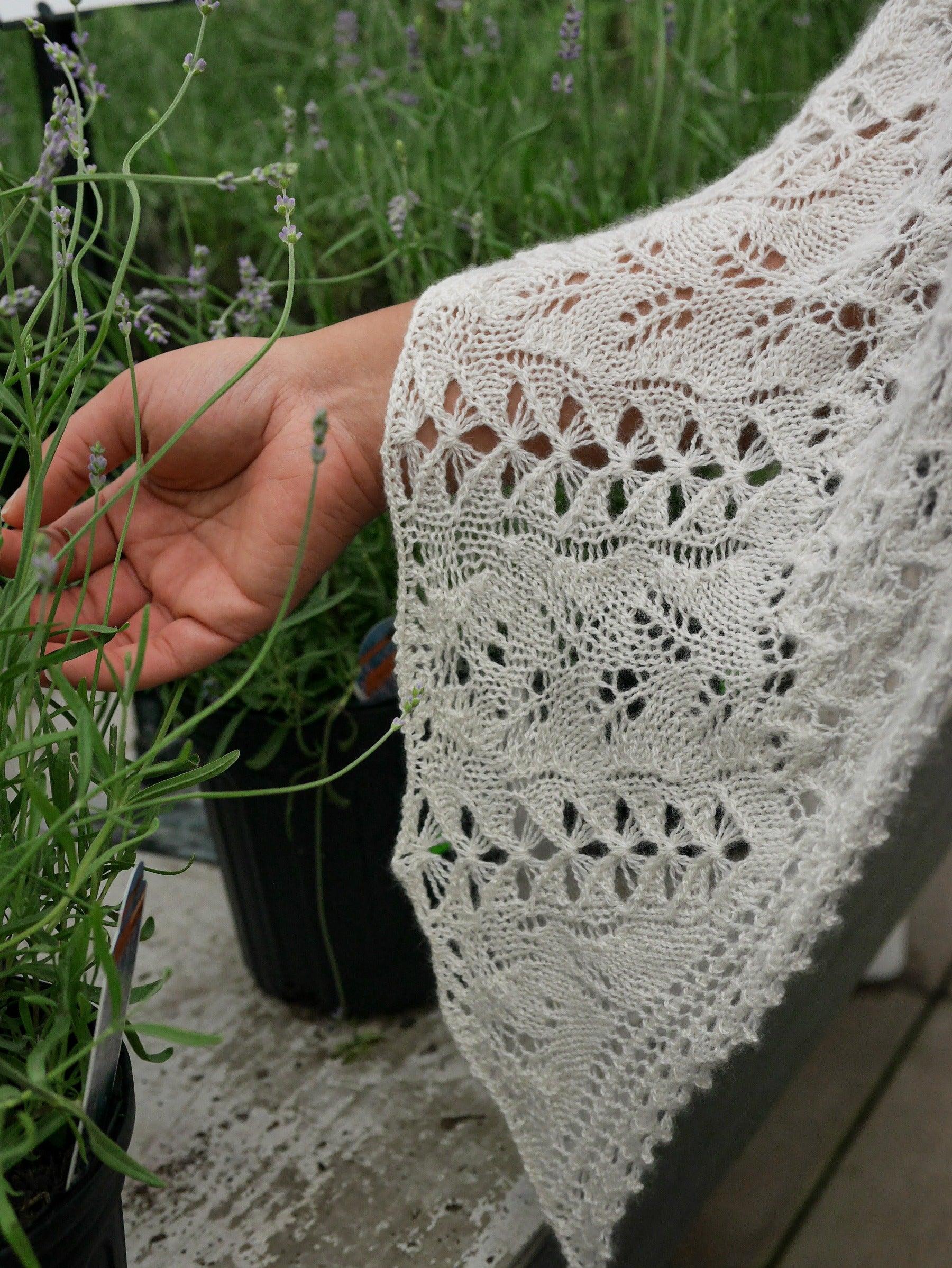 Bee Fields Triangle Shawl