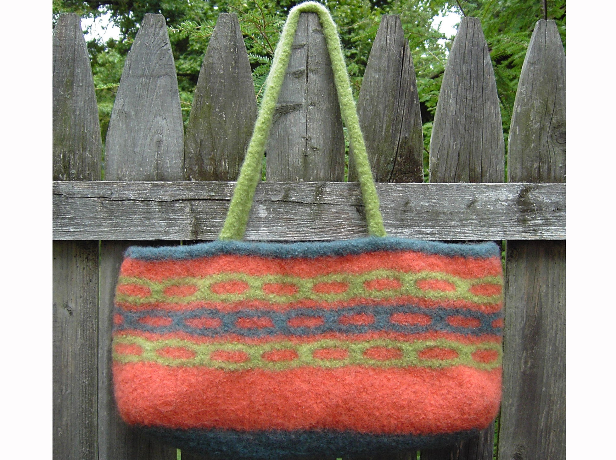 Felted Retro Chain Stitch Bag