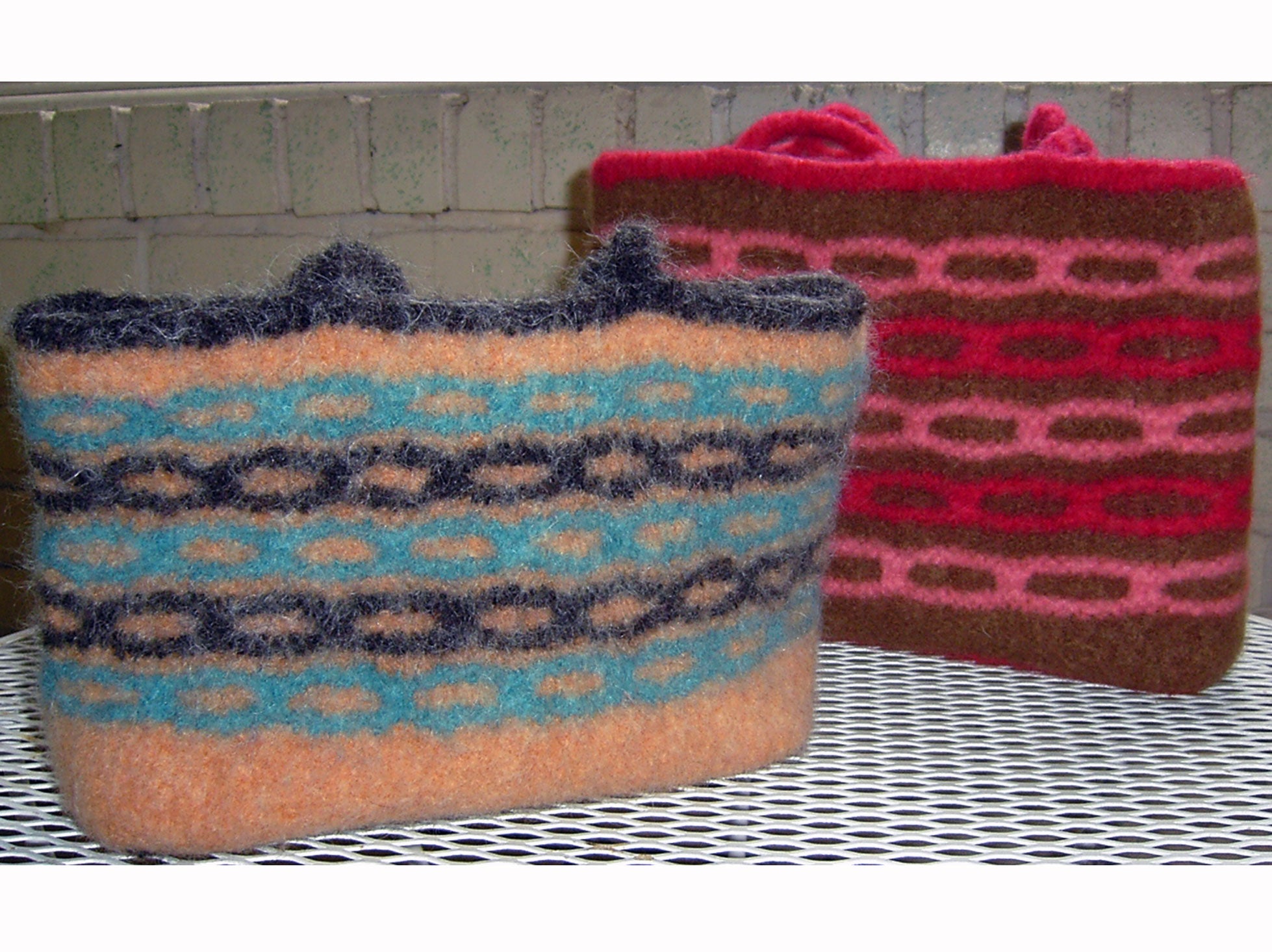 Felted Retro Chain Stitch Bag