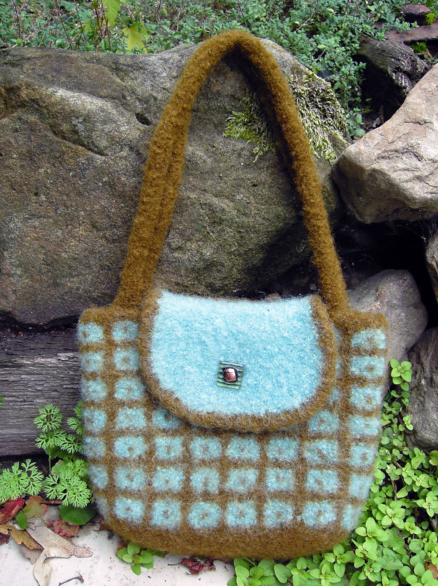 Dot in Box Felted Bag