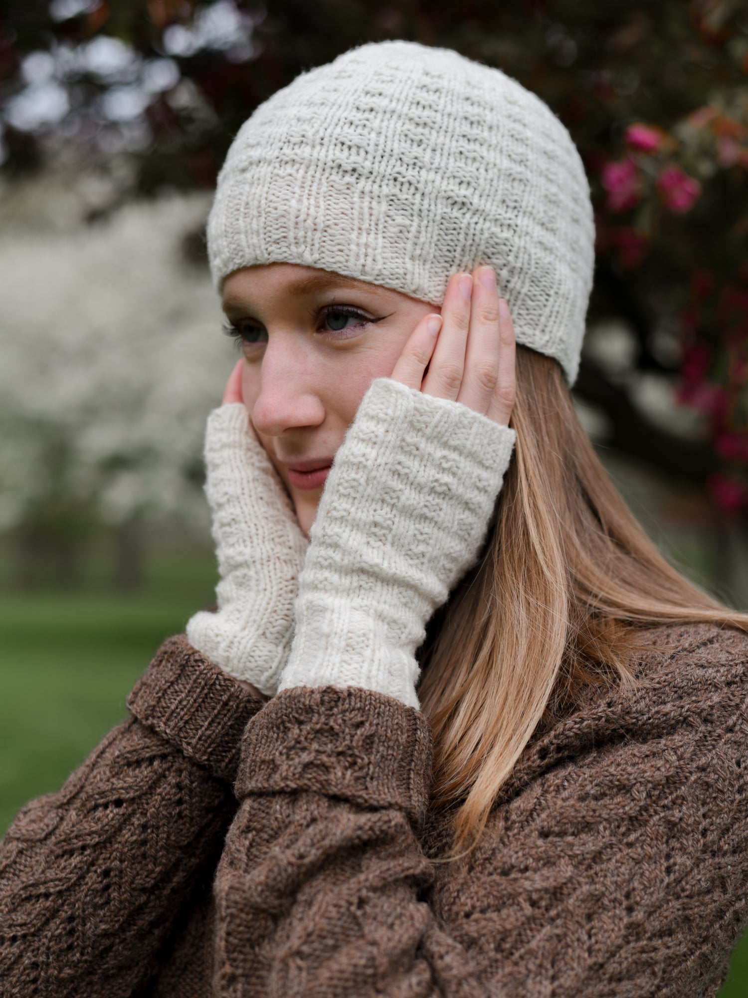 Hot Waffles Hat and Mitts