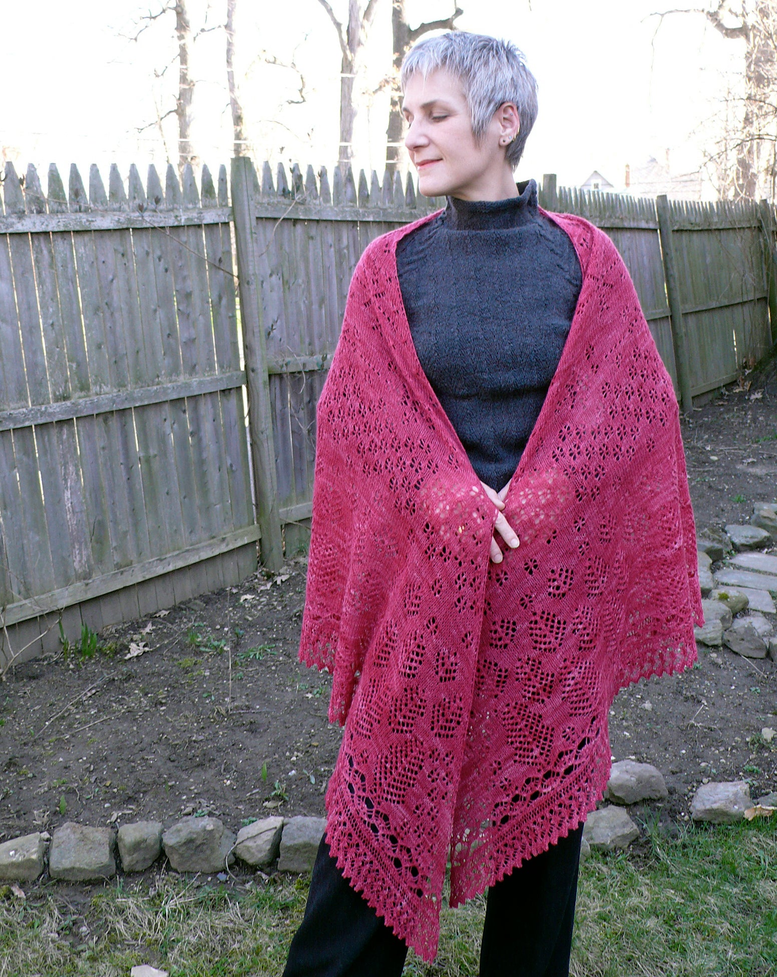 Whispering Pines Triangle Shawl